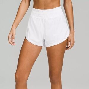 Lululemon Track That High-Rise Lined Short 3" White